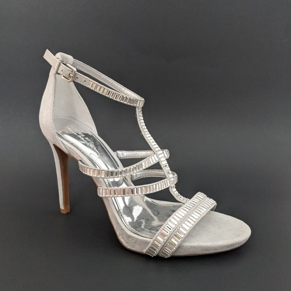 Gianni Bini Silver Gemma Heels Size 8.5
